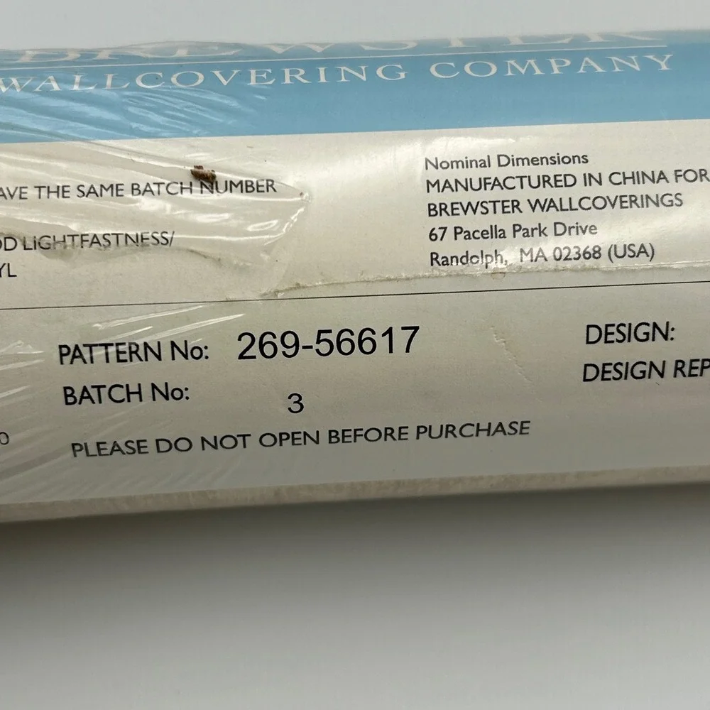 Brewster Wallcovering Beige Floral Leaf Wallpaper Pattern 269-56617 Batch 3 New
